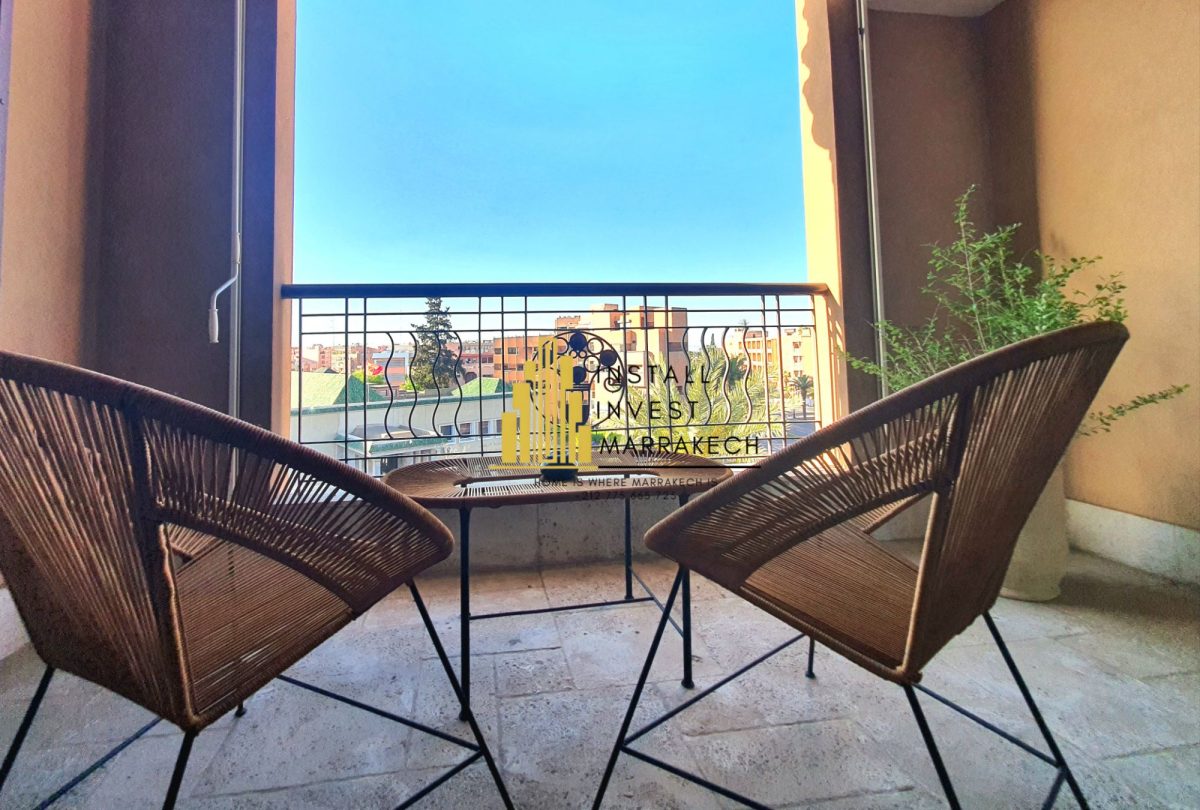 Balcon sur Hivernage, quartier huppé de Marrakech