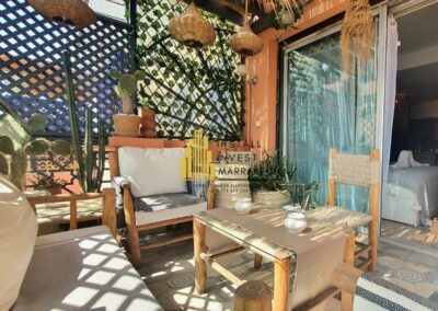 Superbe terrasse en plein Guéliz