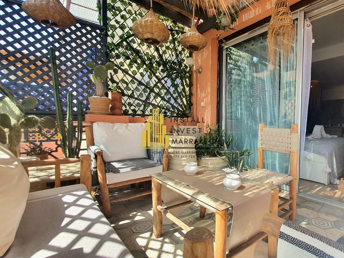 Superbe terrasse en plein Guéliz